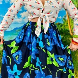 Vintage Gathered Flower Skirt